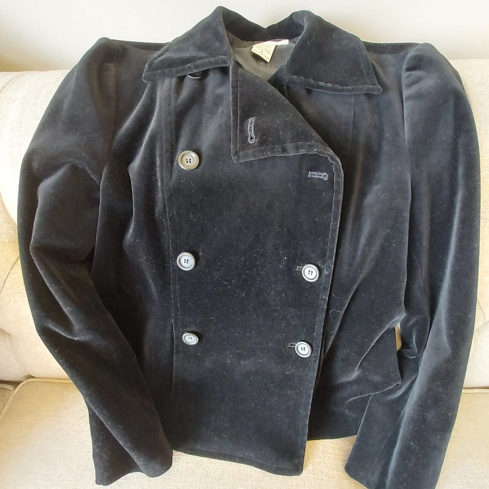 Black Velvet Peacoat